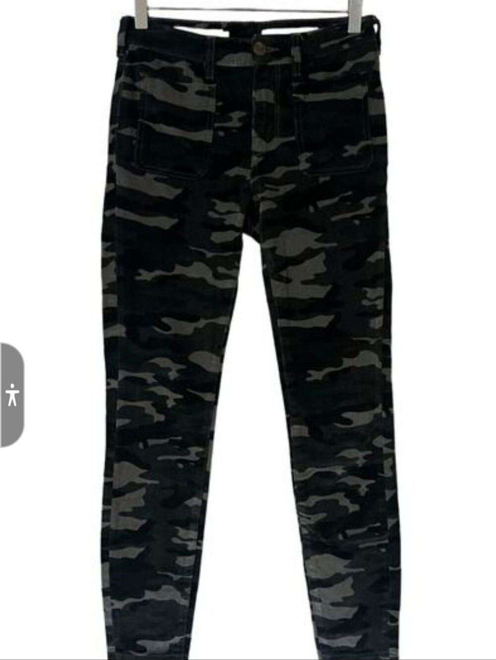 Pilcro Anthropologie High-Rise Skinny Stretchy Camo Cord Cargo Jeans - Sz 26